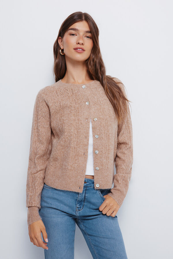 Springfield Cardigan pointelle nude