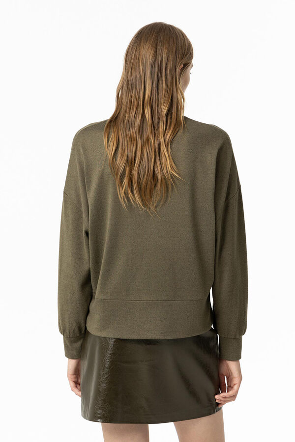 Tiffosi T-shirt de manga comprida com bot&otilde;es verde