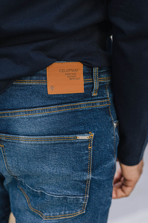 Celopman Jeans skinny b&aacute;sicos   azul