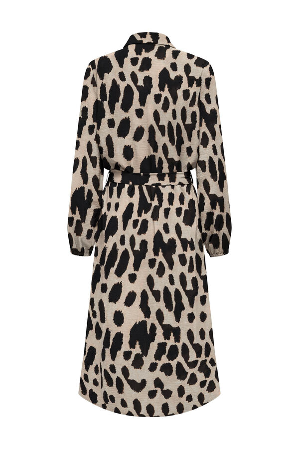 JDY Vestido midi camisero gris