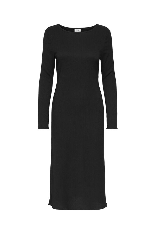 JDY Vestido midi textura negro
