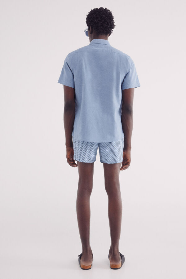 Springfield Ba&ntilde;ador estampado azul