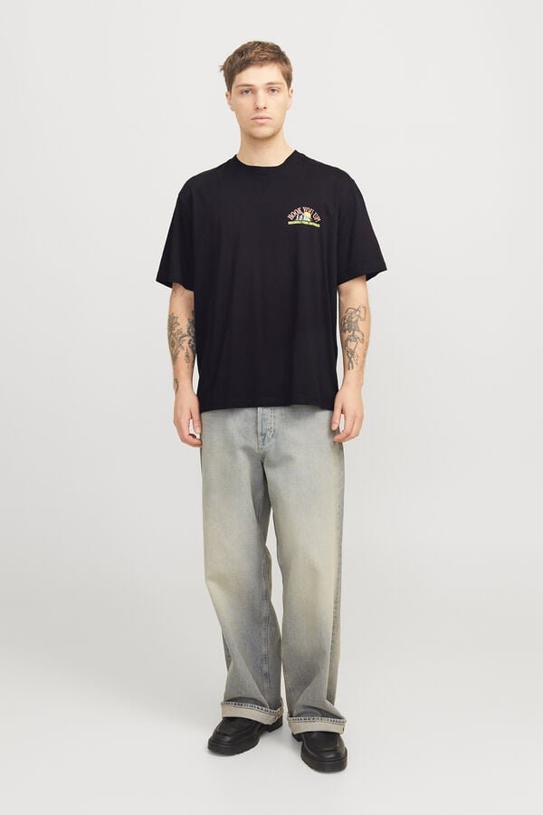 Jack & Jones Camiseta de manga curta com ajuste solto preto