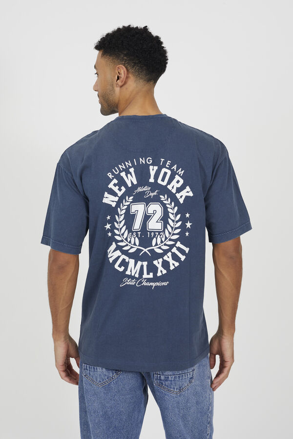 Brave Soul T-shirt de manga curta estampada azul