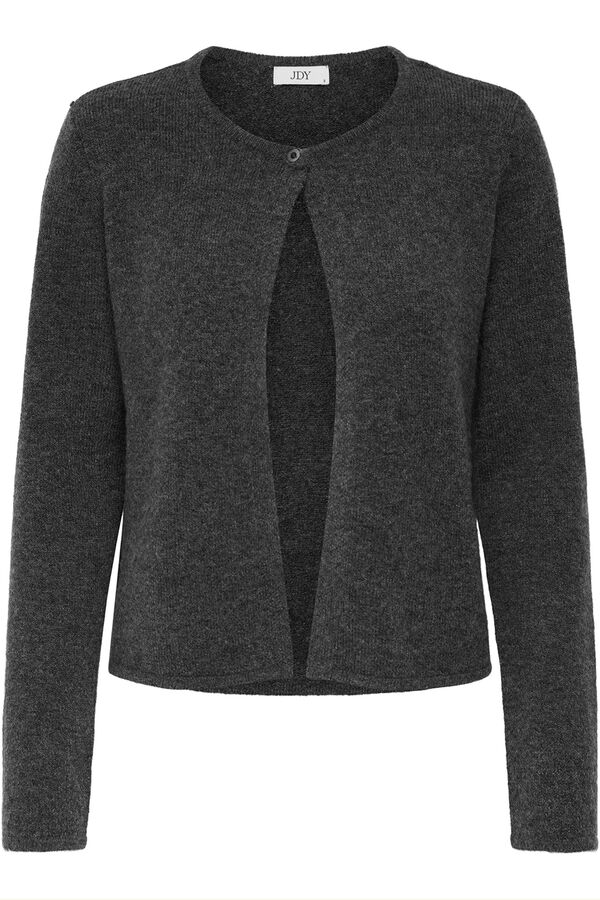 JDY Malha de casaco de malha cinzento