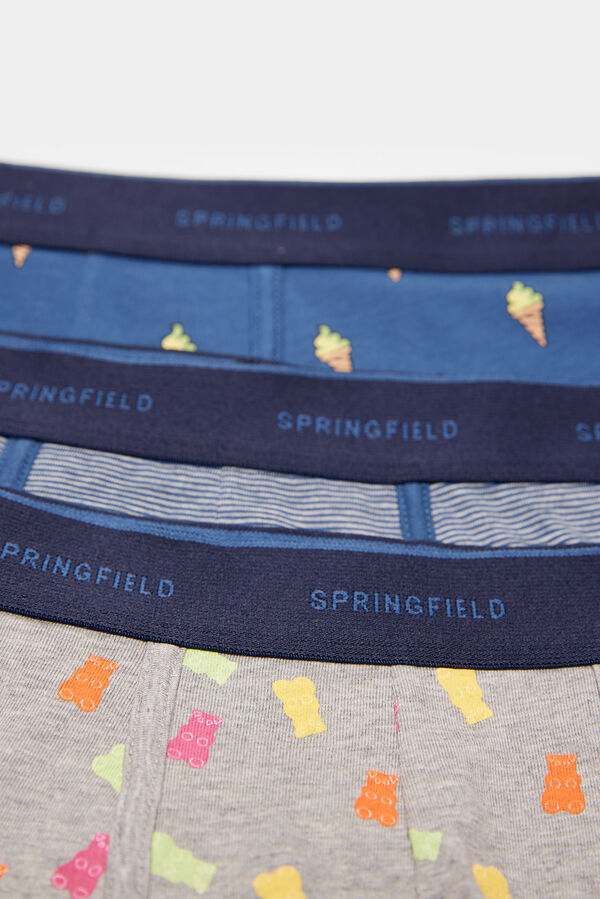 Springfield Pack 3 boxers estampados azul
