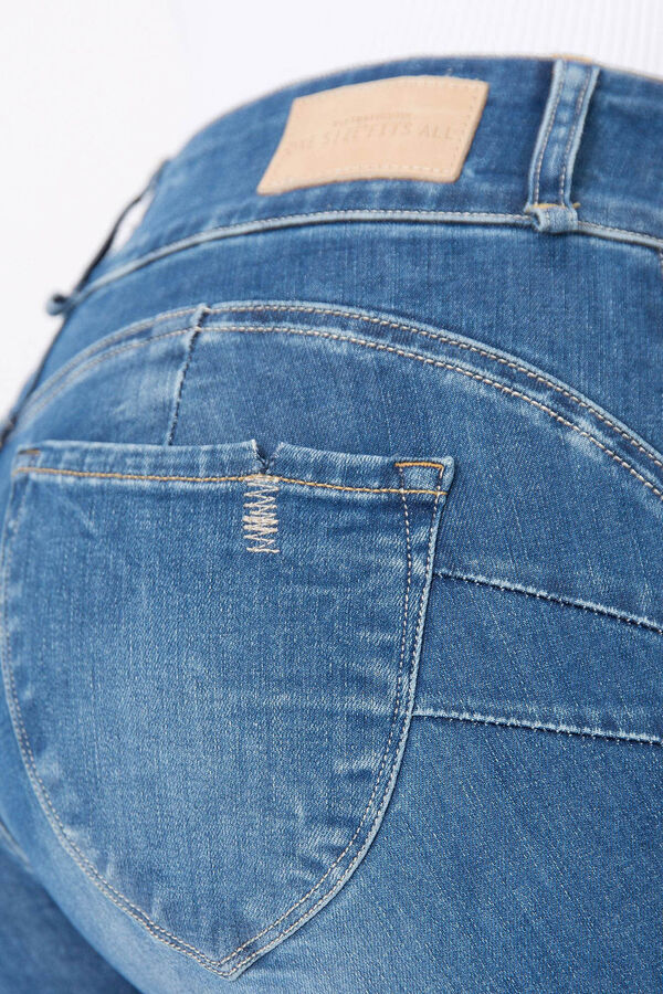 Tiffosi Jeans Skinny Tiro Alto azul