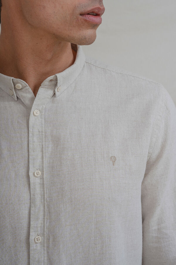 Celopman Camisa lino beige