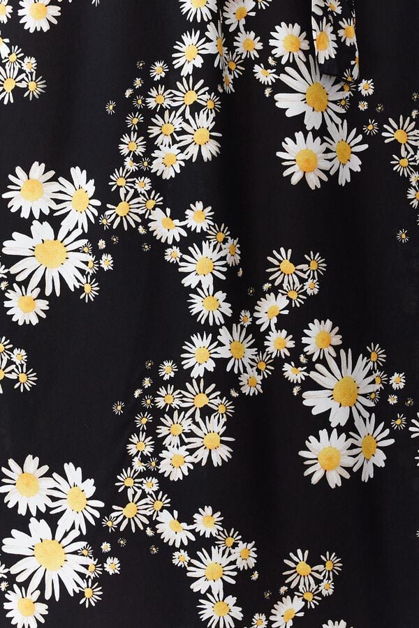 Trendyol Vestido midi estampado preto