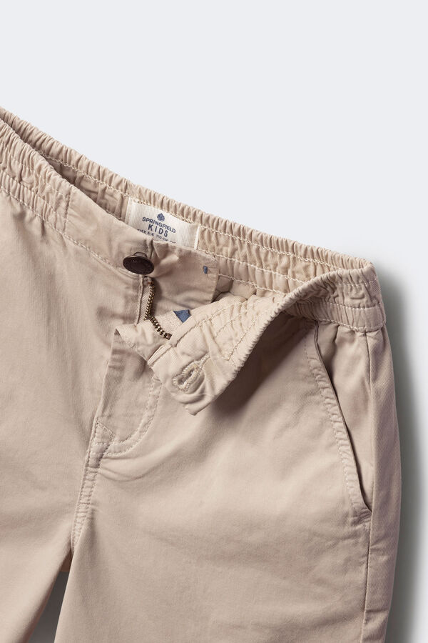 Springfield Kids Bermudas calças chino leves de menino bege