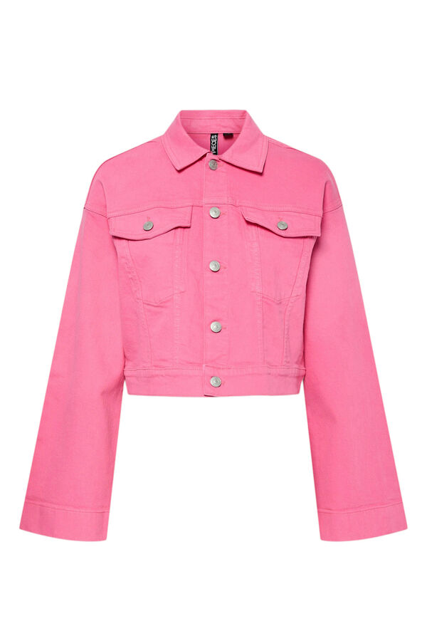 Pieces Casaco denim rosa