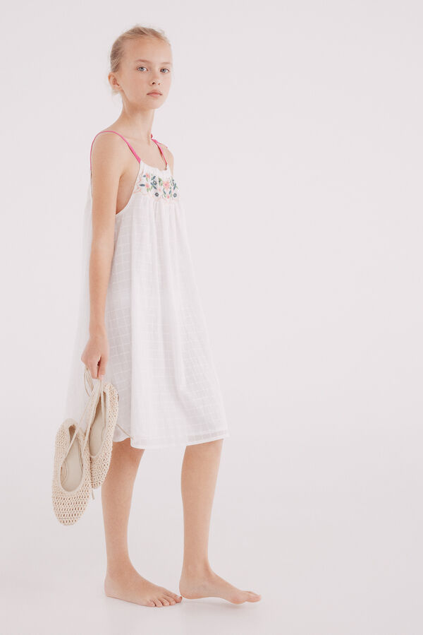 Springfield Kids Vestido tirantes ni&ntilde;a blanco