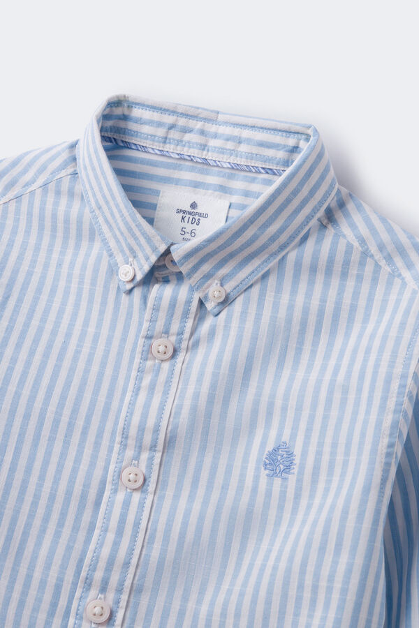 Springfield Kids Camisa riscas menino azul