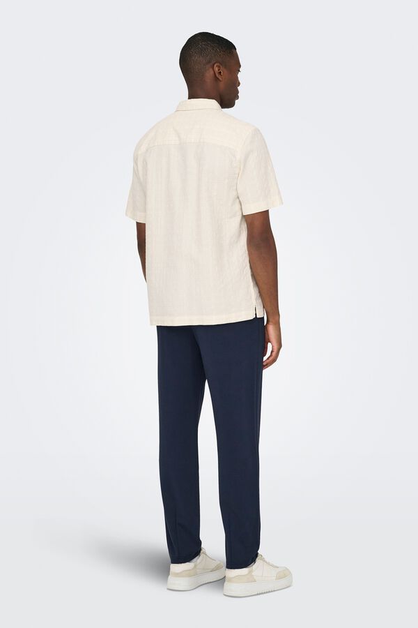 Only & Sons Camisa de manga curta branco