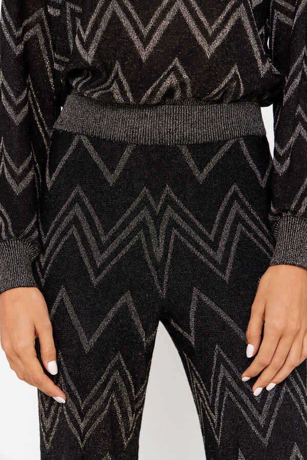 Only Calças largas brilho preto