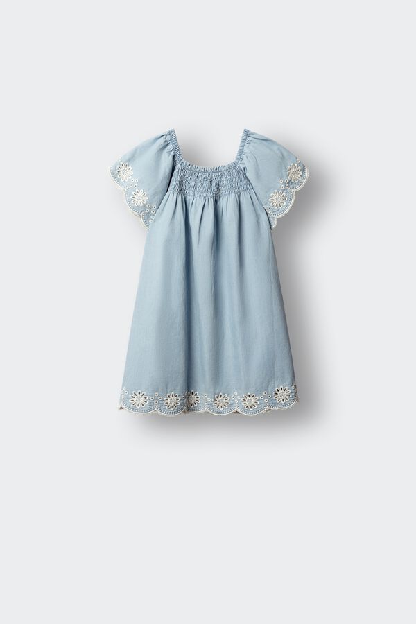 Springfield Kids Vestido bordado ni&ntilde;a azul