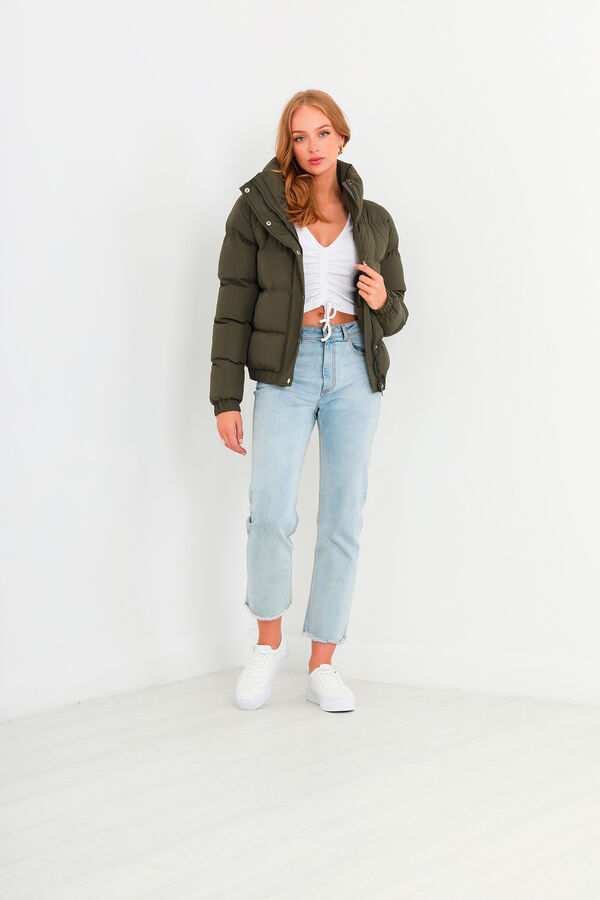 Brave Soul Plum&iacute;fero acolchado kaki