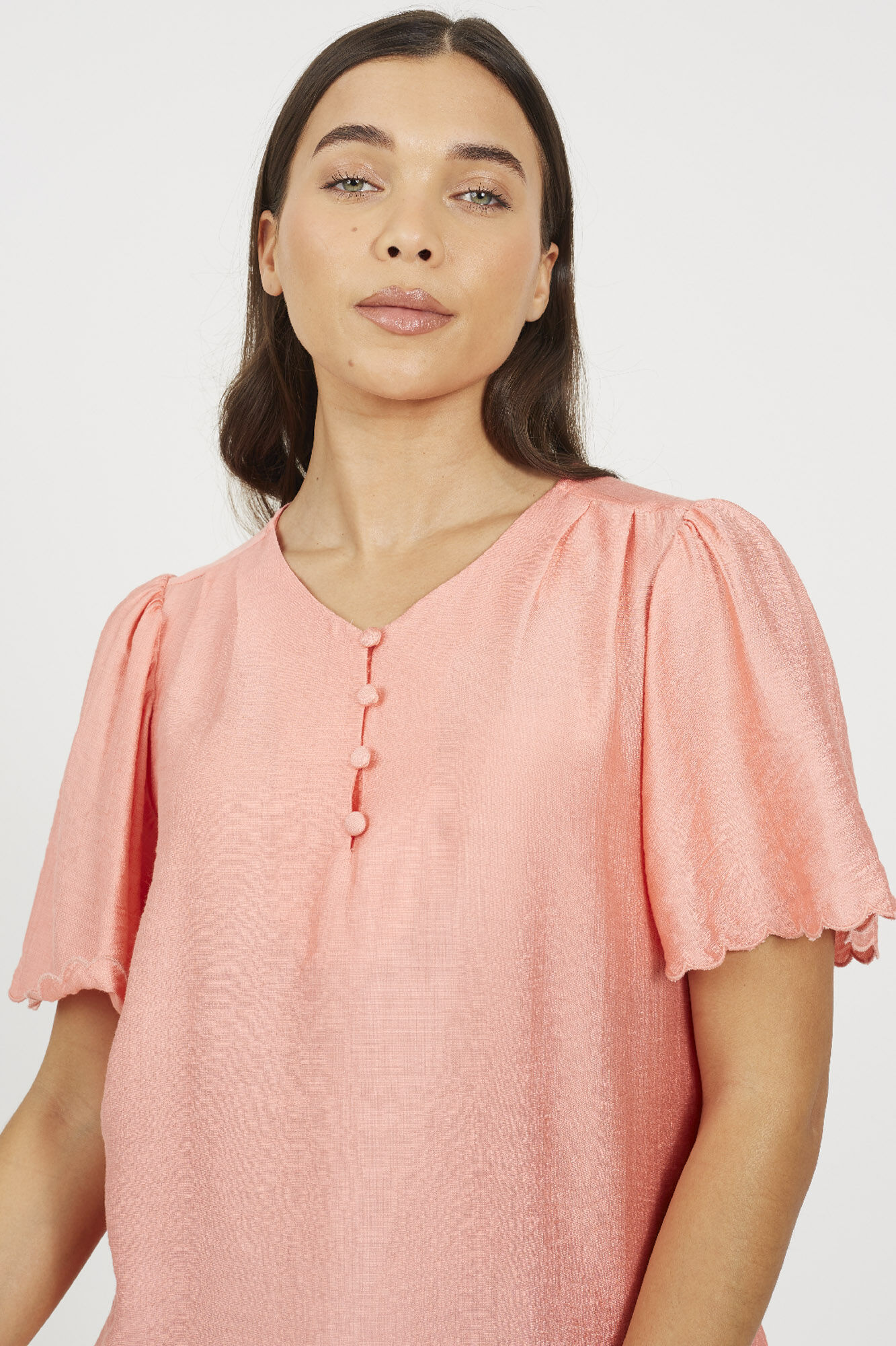 Brave Soul Blusa manga curta com bot&otilde;es