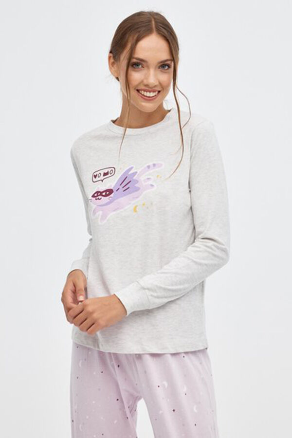 Inside Conjunto Pijama Mujer gris