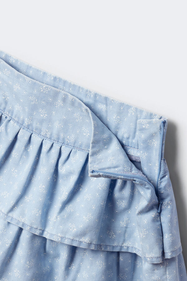 Springfield Kids Falda flores niña azul