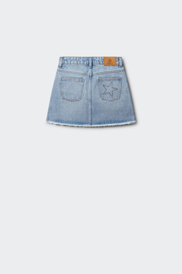 Springfield Kids Saia b&aacute;sica de denim para menina azul