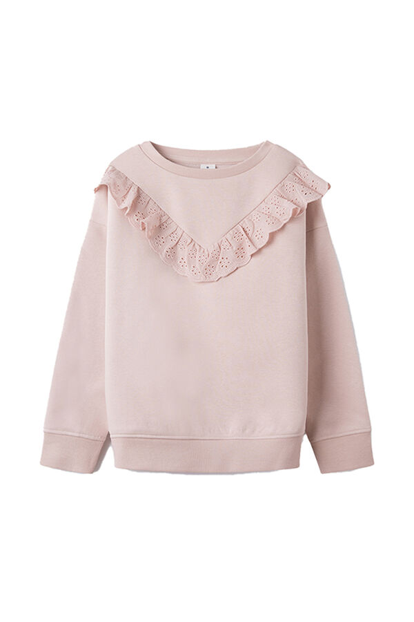 Springfield Sweatshirt com folhos para menina rosa