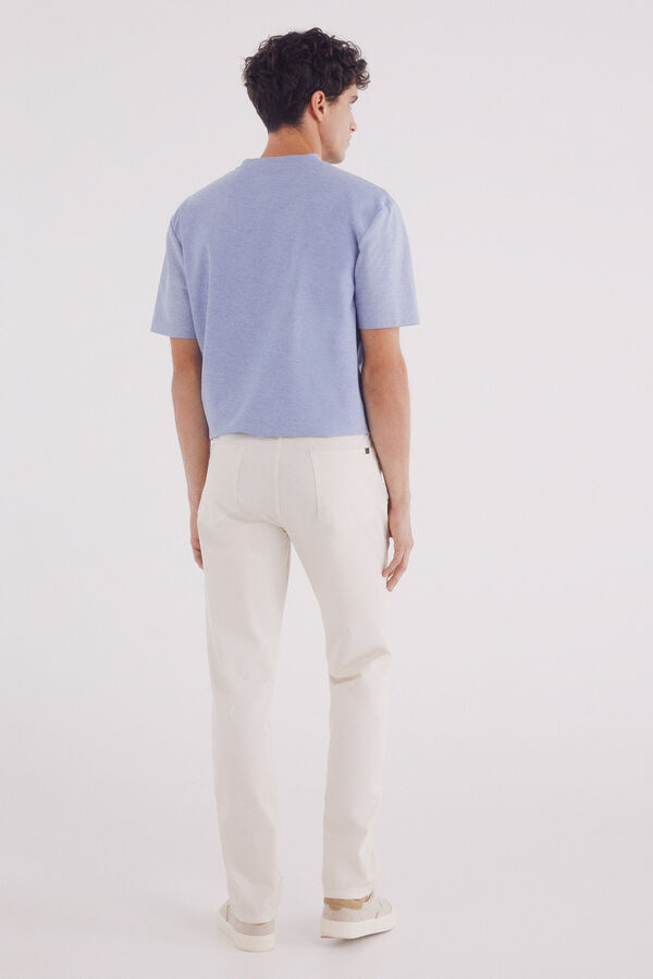 Springfield Pantal&oacute;n 5 bolsillos ligero lavado slim fit blanco