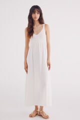 Springfield Vestido midi combinado crochet estampado