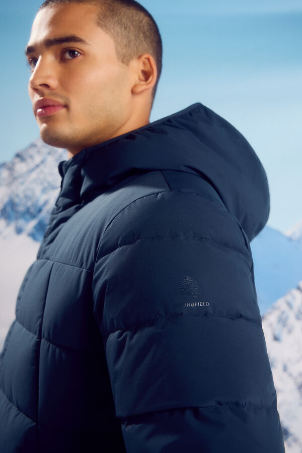 Springfield Casaco acolchoado t&eacute;rmico azul