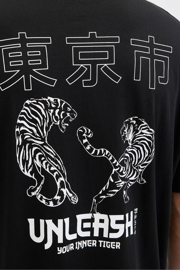 Jack & Jones Camiseta back print negro