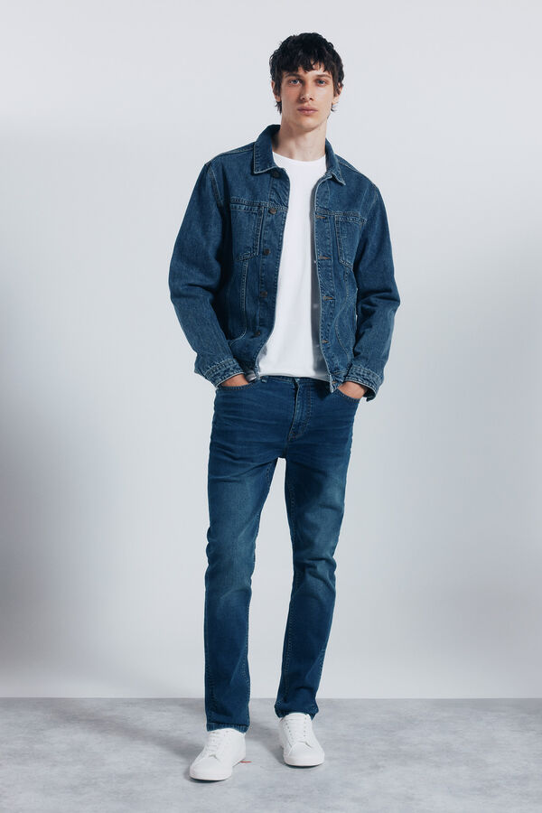 Springfield Cal&ccedil;a jeans skinny fit tingida azul