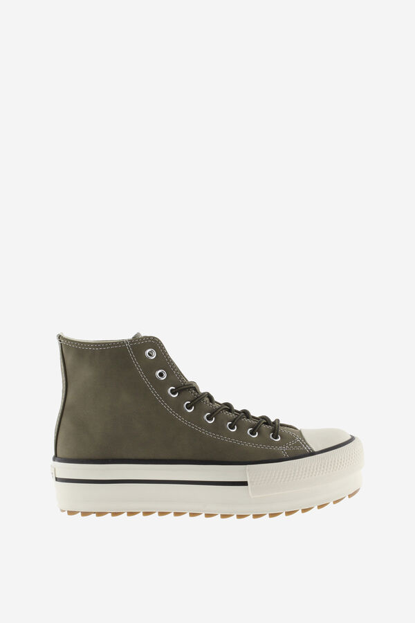 Victoria Zapatillas abotinadas efecto piel kaki