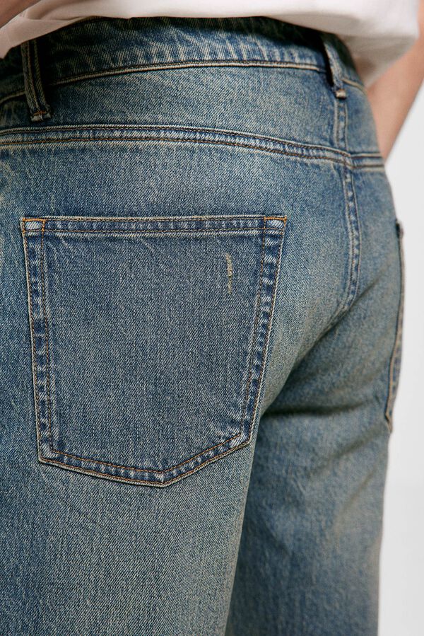 Springfield Jeans slim lavagem média suja azul