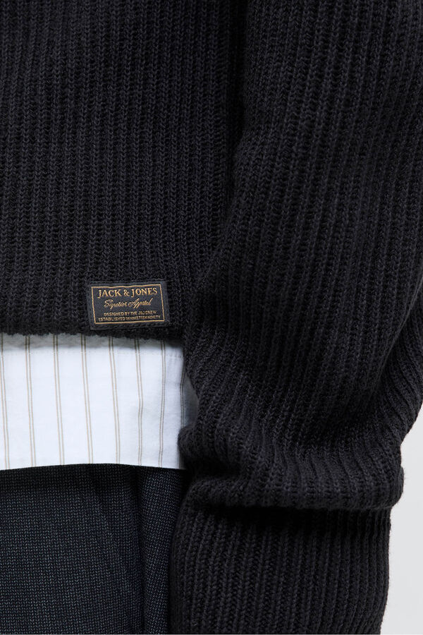 Jack & Jones PLUS Jersey b&aacute;sico de punto liso negro