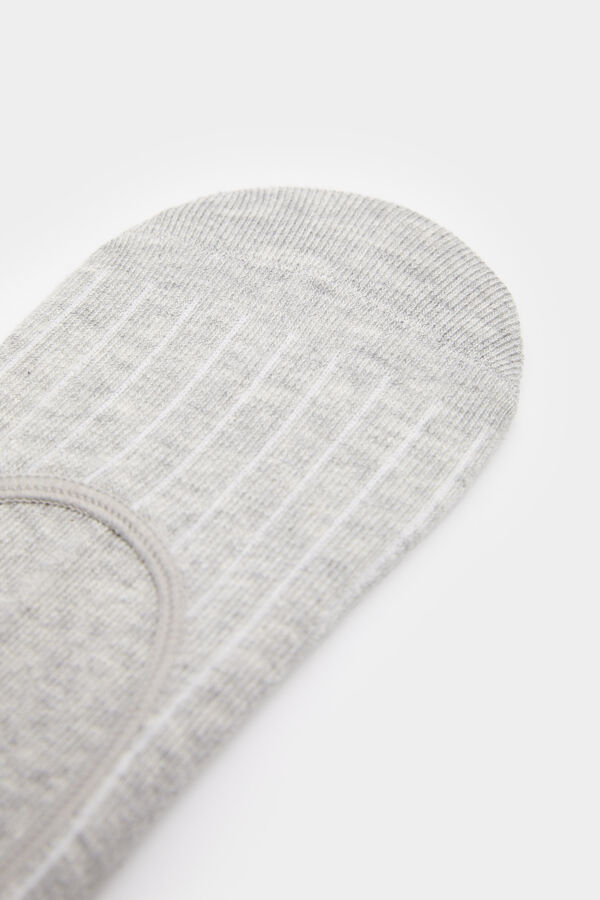 Springfield Meia Invis&iacute;vel Canelada cinzento