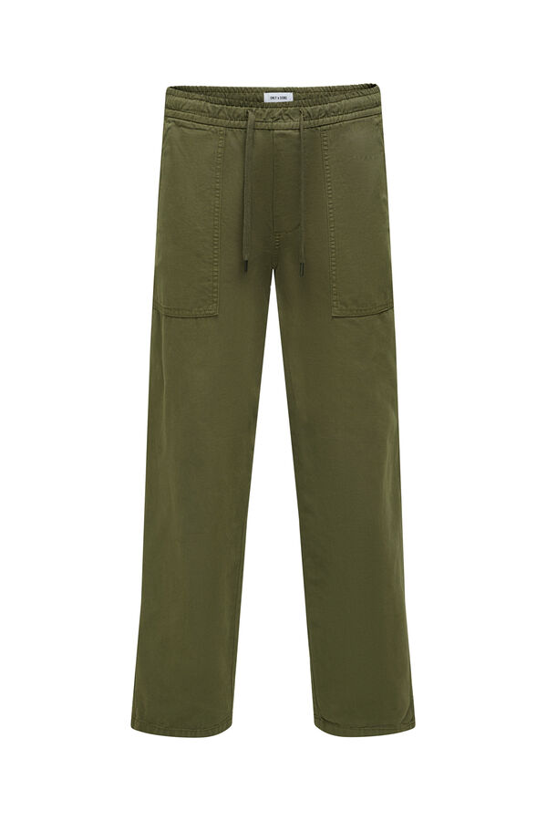 Only & Sons Pantal&oacute;n largo recto verde