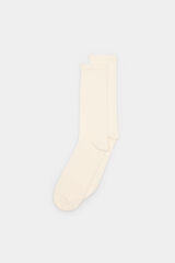 Springfield Meia canelada b&aacute;sica branco