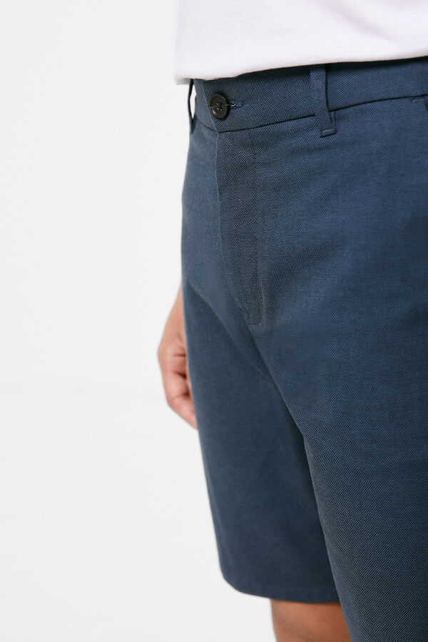 Springfield Bermudas chino estrutura bicolor azul