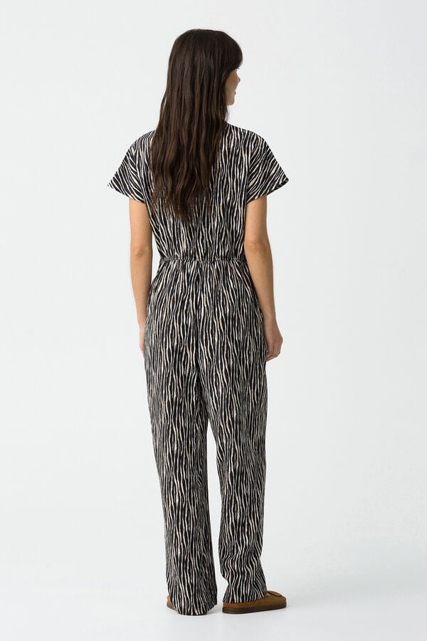 Tiffosi Mono estampado con cinturón negro