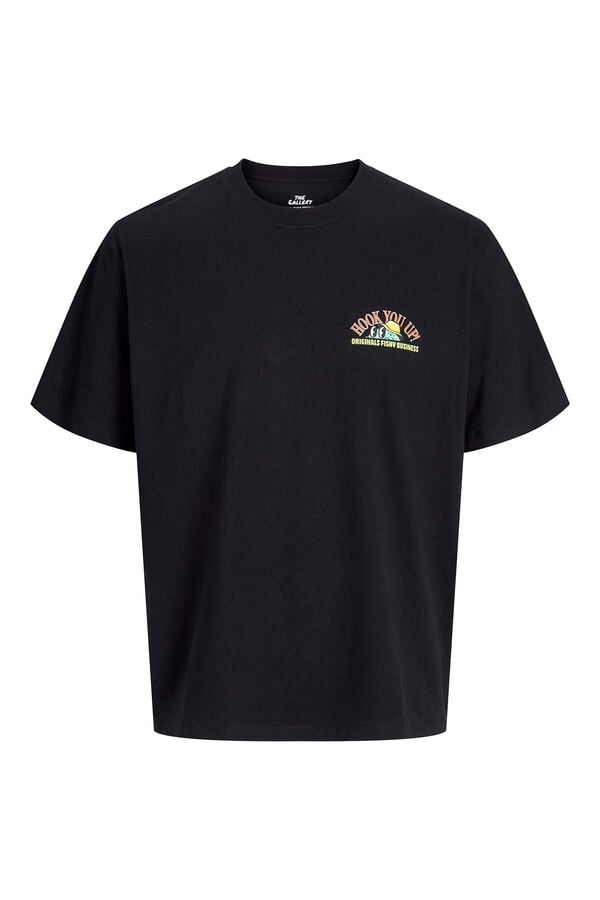 Jack & Jones Camiseta de manga curta com ajuste solto preto