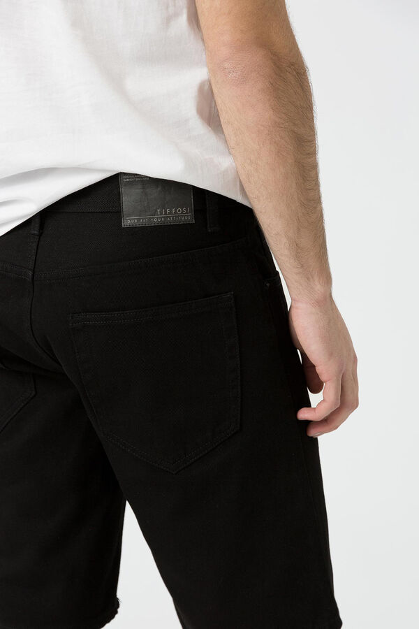 Tiffosi Shorts jeans de corte regular preto