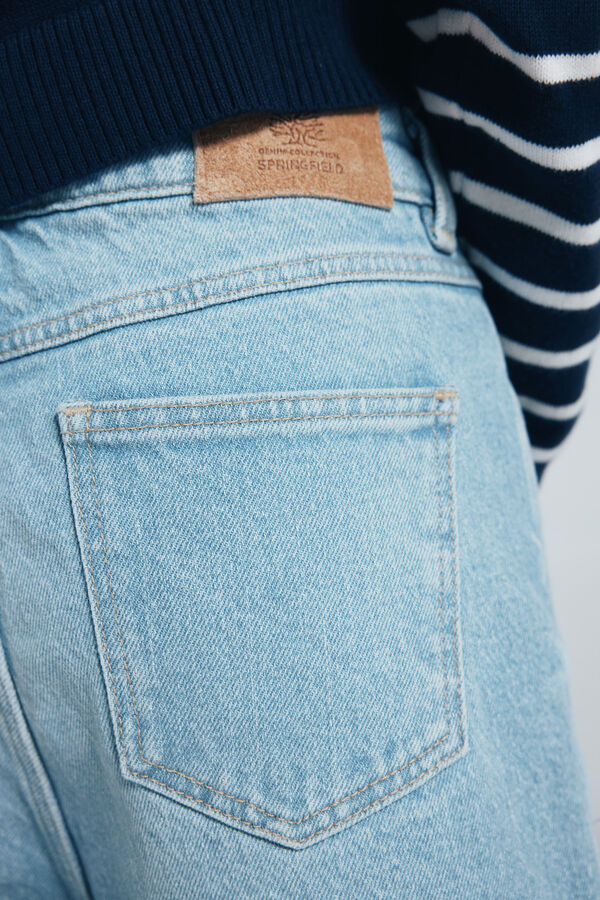 Springfield Kids denim jeans culotte para meninas azul