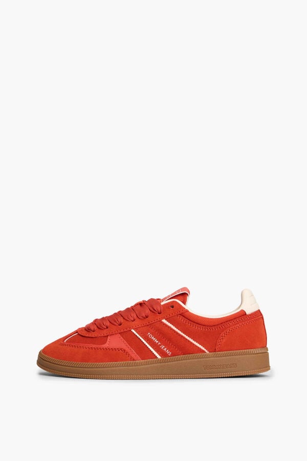 Tommy Jeans T&ecirc;nis Tommy Jeans laranja com sola caramelo vermelho