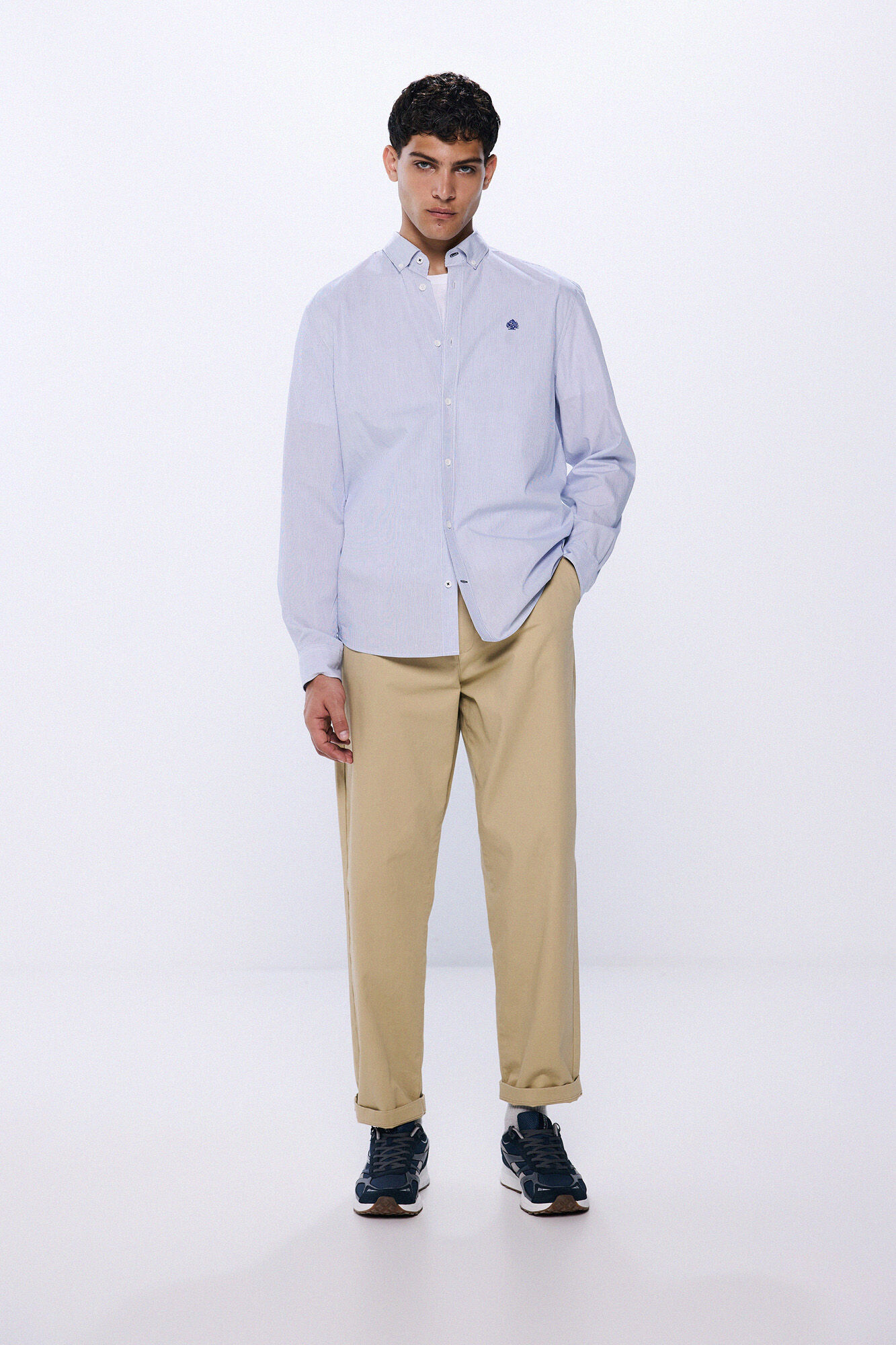 Springfield Camisa popel&iacute;n rayas