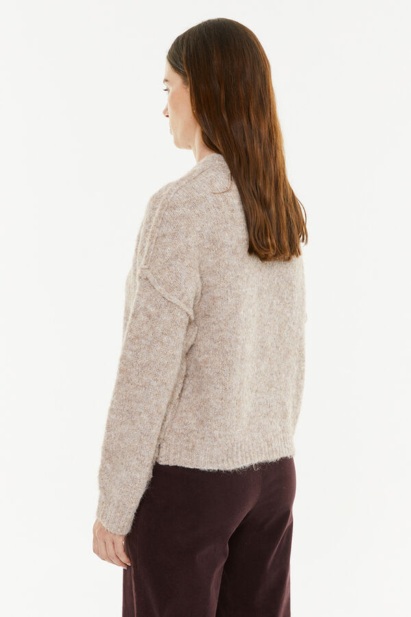 System Action C&aacute;rdigan pelo botones marfil