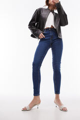 Topshop Jeans slim de tiro alto azul
