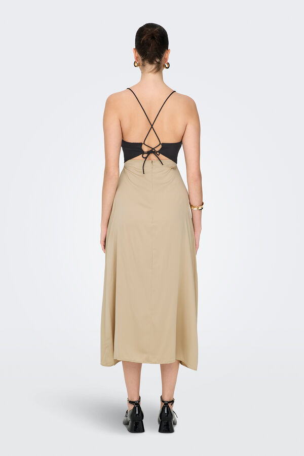 Only Vestido de alças comprido cinzento