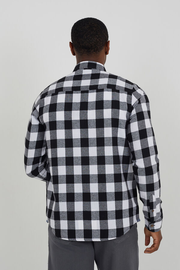 Brave Soul Camisa manga larga con bolsillos estampado