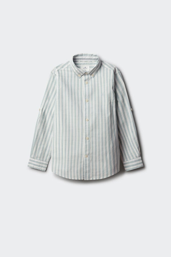 Springfield Kids Camisa cotton slub ni&ntilde;o azul