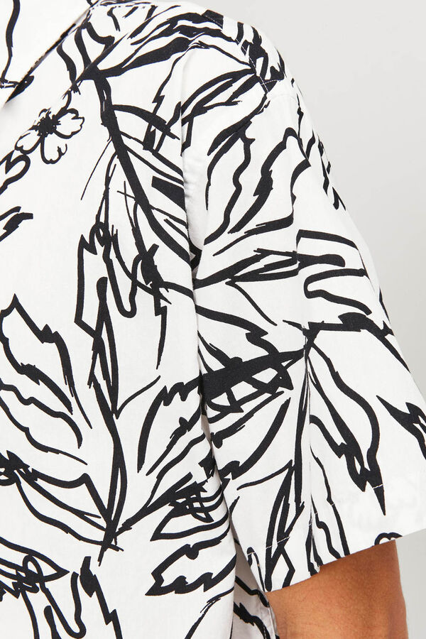 Jack & Jones Camisa estampada manga corta blanco